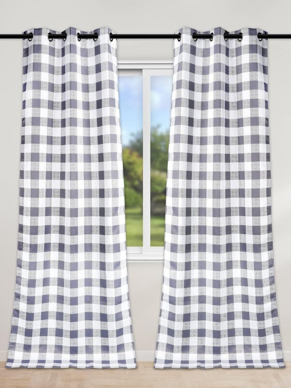 Buffalo Plaid Blackout Curtains Panels for Living Room, Bedroom Farmhouse Courty